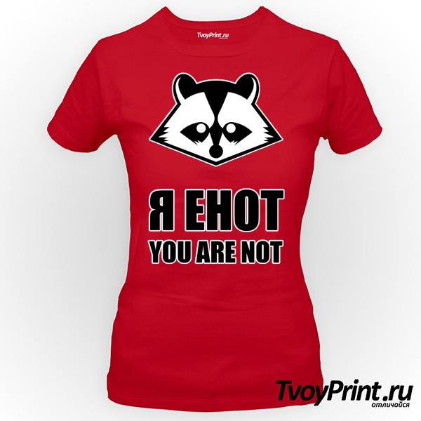 Футболка я енот, you are not