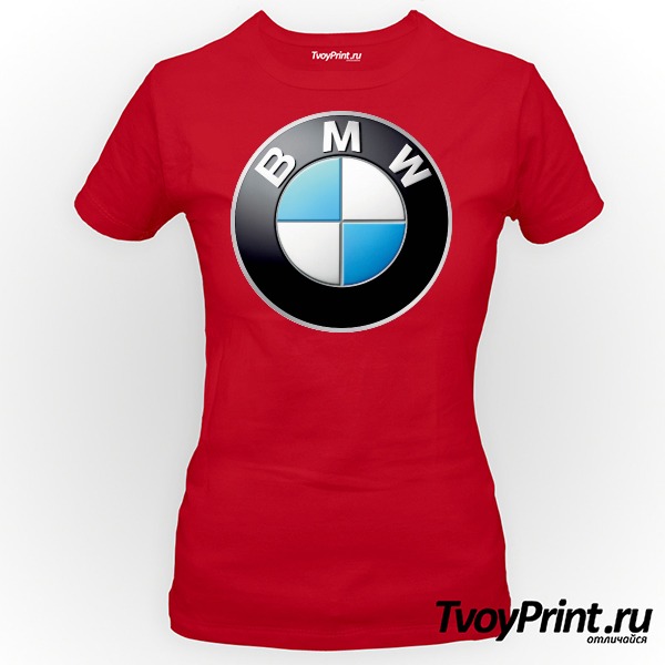 Футболка Логотип BMW значок Футболка Логотип BMW значок