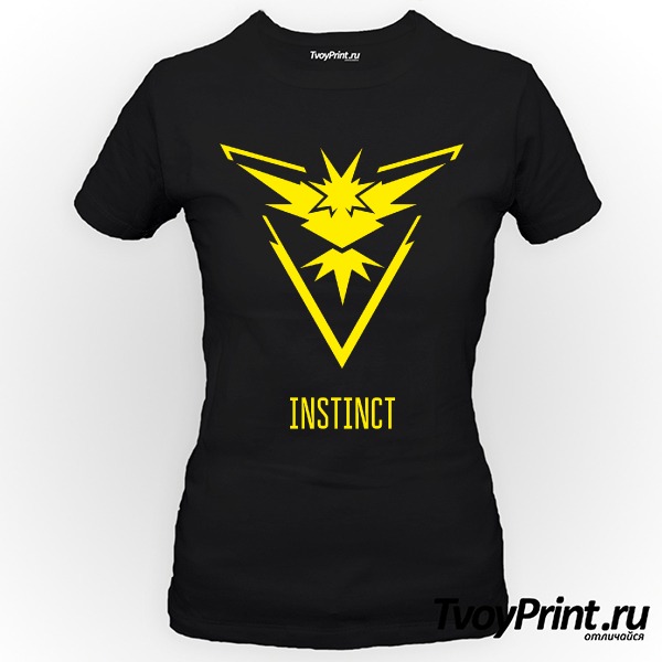 Футболка Yellow Team Instinct Pokemon Go Желтая команда 