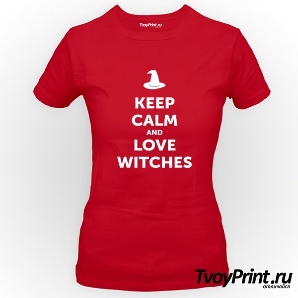 Футболка Keep calm and love witches