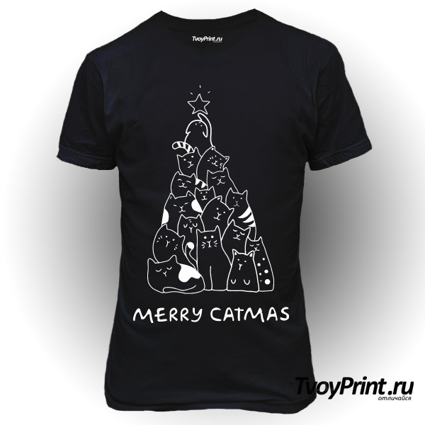 Футболка Merry catmas
