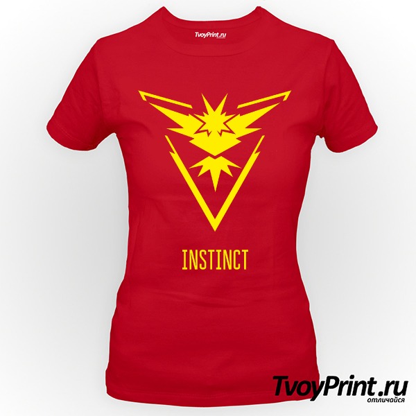 Футболка Yellow Team Instinct Pokemon Go Желтая команда 