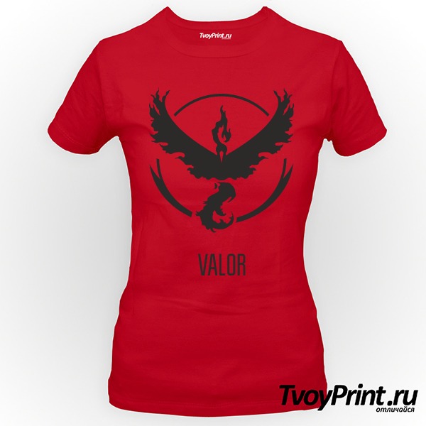 Футболка Red Team Valor Pokemon Go Красная команда