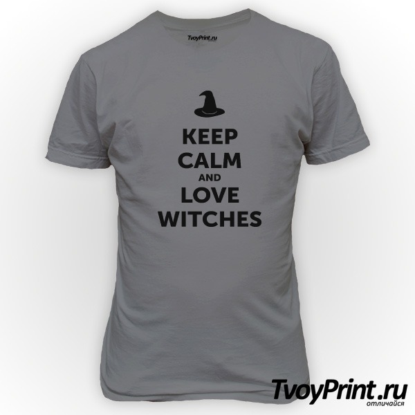 Футболка Keep calm and love witches