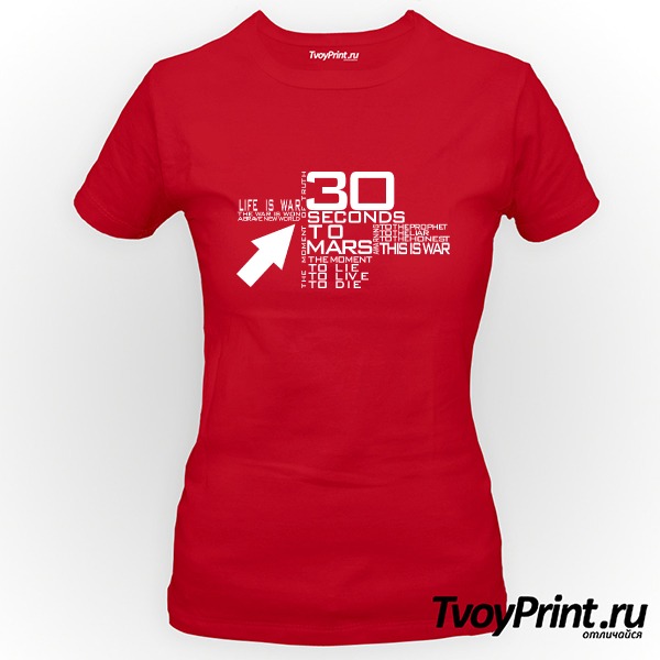 Футболка 30 seconds to mars Облако тэгов